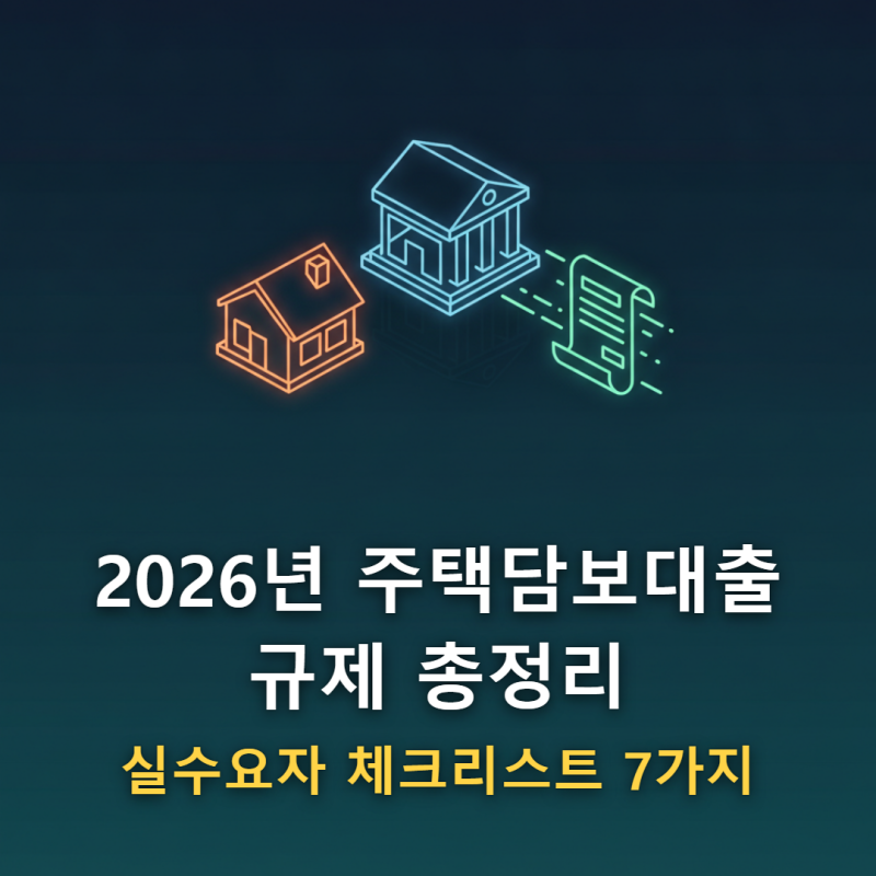 2026년 주택담보대출 규제 총정리, 실수요자 체크리스트 7가지