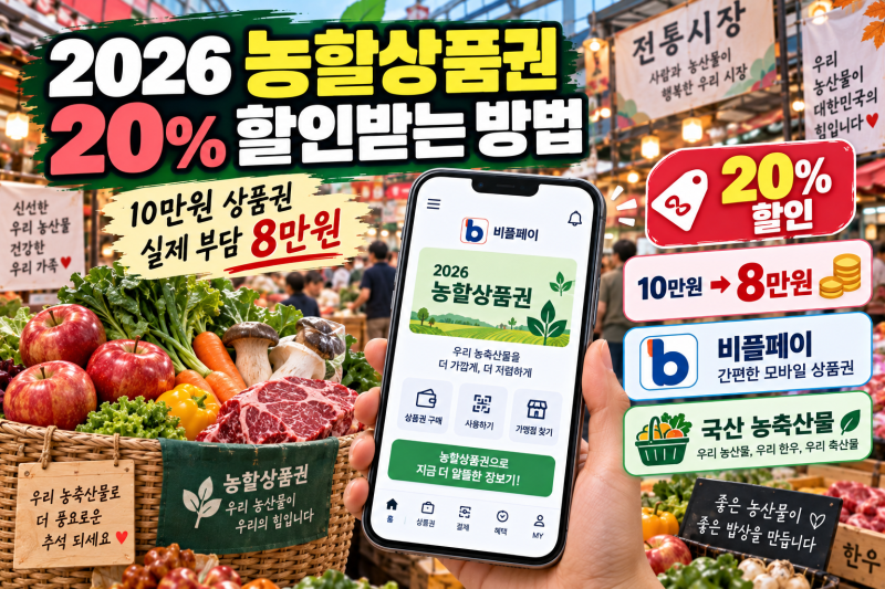 2026 농할상품권 구매방법 총정리｜20% 할인·비플페이 사용법·사용처까지