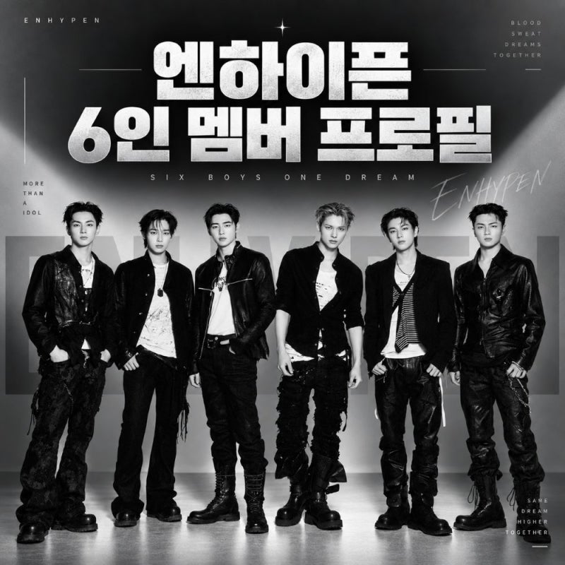 엔하이픈 멤버 6인 프로필, "나이 키 고향 학력과 음악 스타일" 총정리