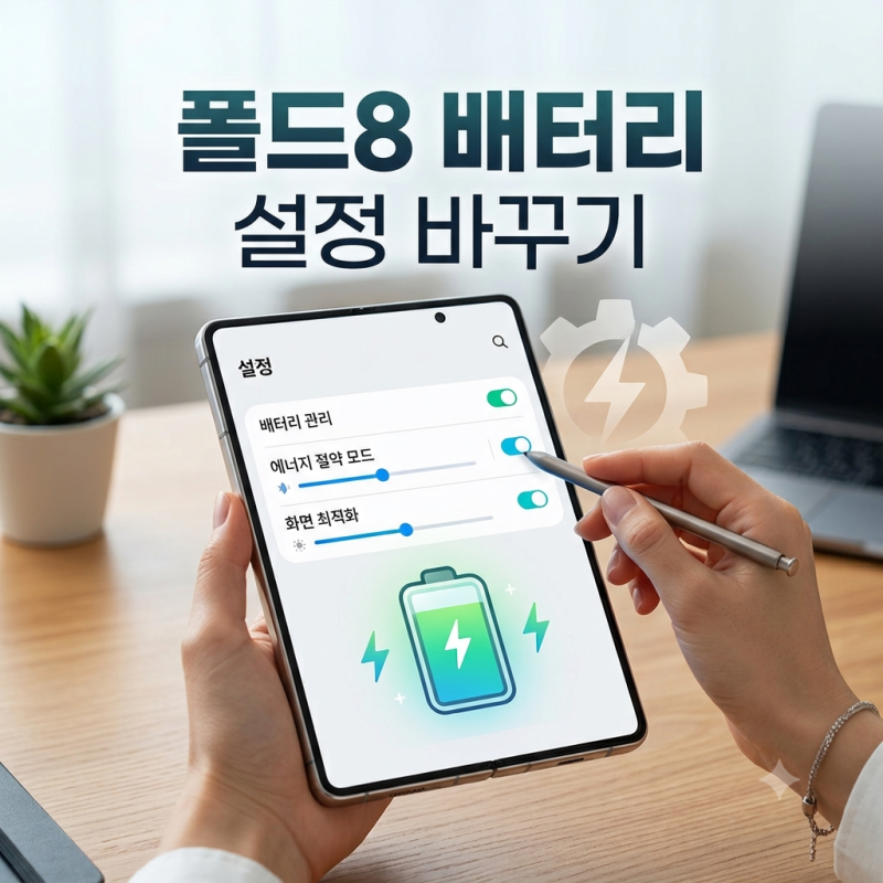 갤럭시 폴드8 배터리 오래 쓰는 설정 7가지, 직접 바꿔보니