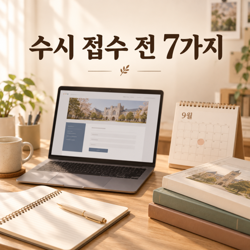 2027 수시 원서접수 오늘 시작｜검정고시 합격자가 먼저 확인할 7가지