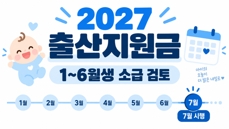#2027년 출산지원금 1~6월생 소급? 기존 바우처·부모급여 어떻게 될까