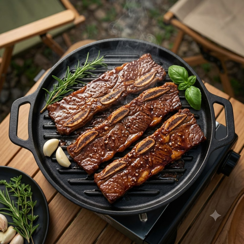[명절선물·캠핑강추] 양념 LA갈비 1kg 내돈내산 솔직후기! 소 양념갈비 구이 맛있게 재우고 굽....