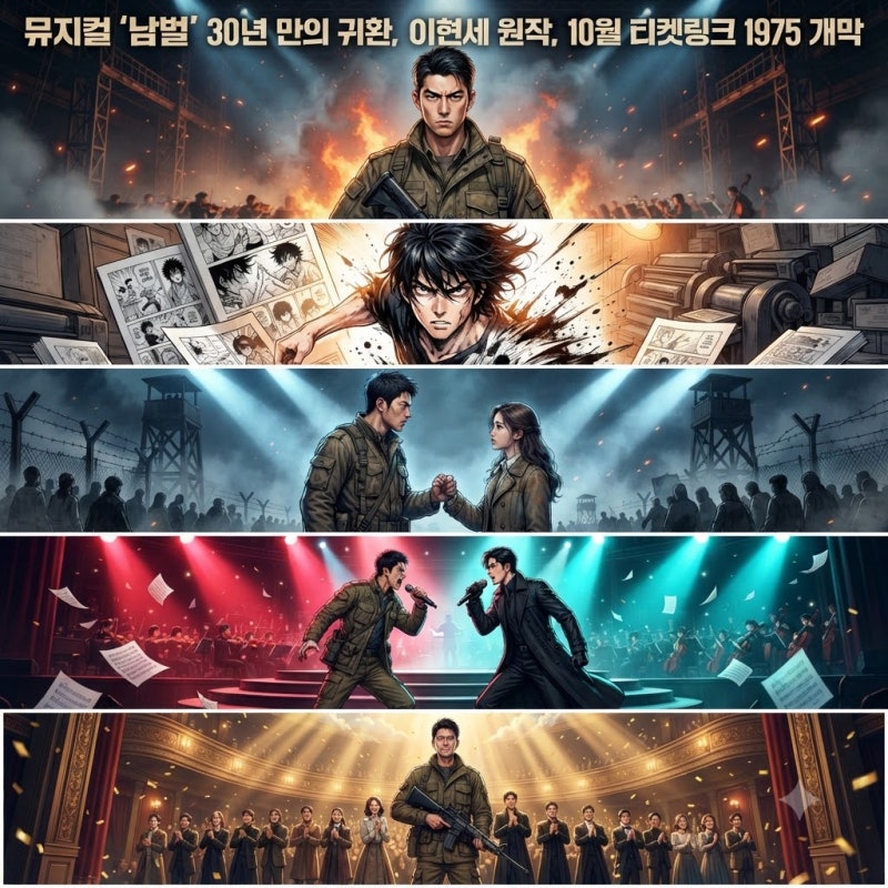 뮤지컬 남벌 개막 | 이현세 만화 원작 티켓링크 1975 씨어터 10월 창작 대작 정보