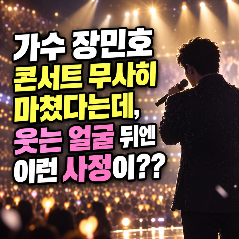 가수 장민호 콘서트 무사히 마쳤다는데, 웃는 얼굴 뒤엔 이런 사정이??