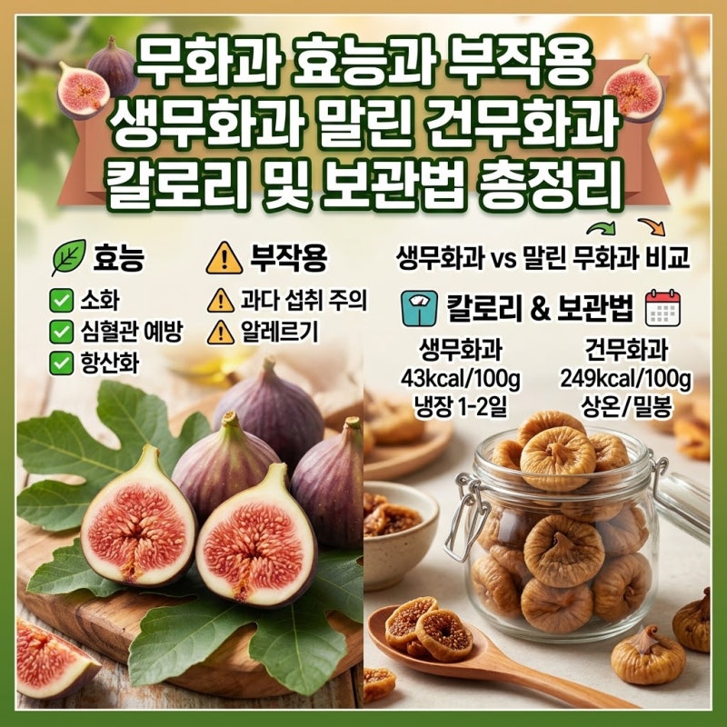 무화과 효능과 부작용 생무화과 말린 건무화과 칼로리 및 보관법 총정리