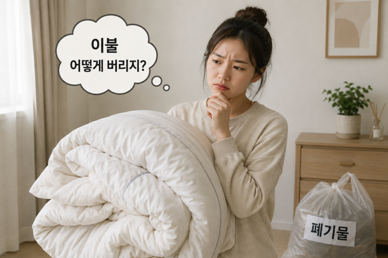 이불 버리는 방법 대형폐기물 스티커 종량제 봉투 기준 총정리