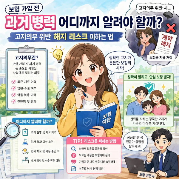 보험 가입 전 과거 병력 어디까지 알려야 할까? 고지의무 위반 해지 리스크 피하는 법