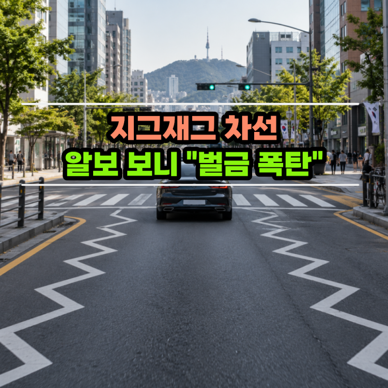 "잠깐 멈춰도 12만원" 대부분 모른다는 지그재그 차선의 비밀