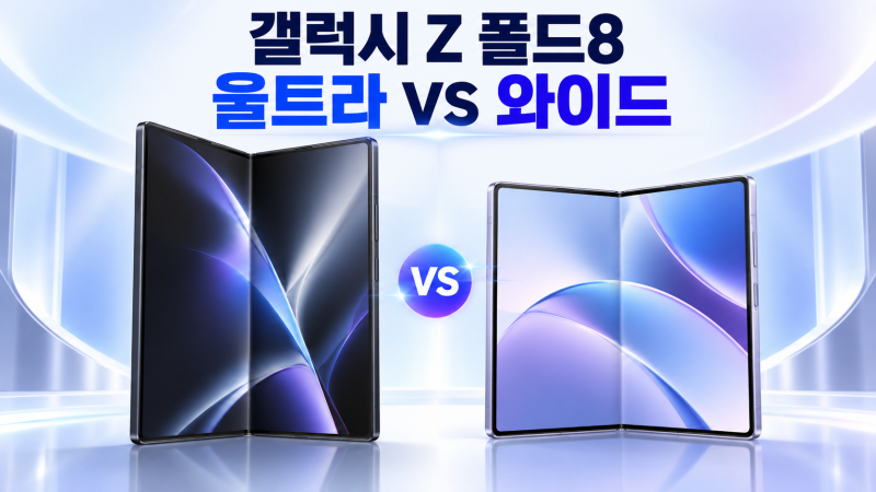 갤럭시 Z 폴드8 울트라 vs 와이드 비교, 어떤 모델을 사야 할까?