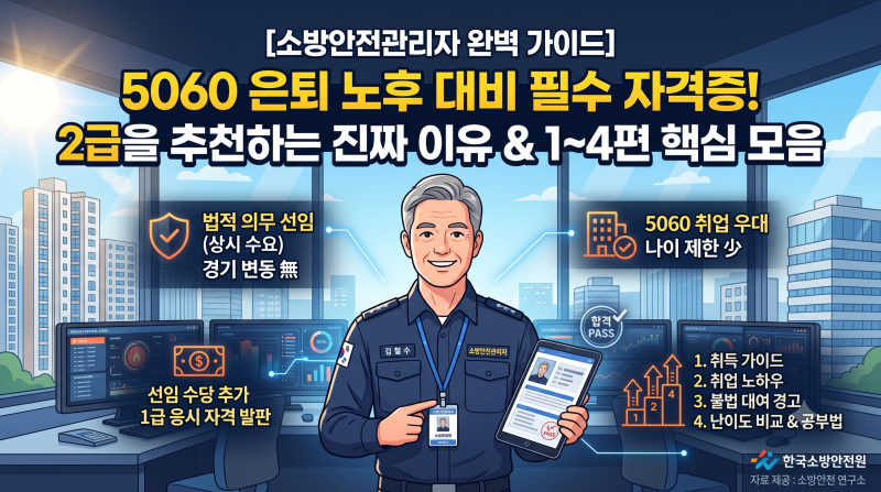 은퇴 후 재취업 1위 자격증? 소방안전관리자 2급이 노후 대비