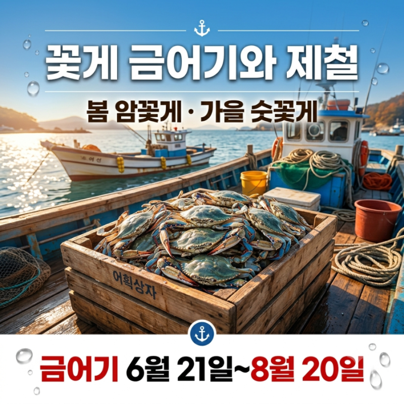 꽃게 제철 금어기 총정리, 실패 없는 꽃게 찌는법과 암꽃게 고르는 팁