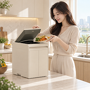 역대찬스 30만원 에어메이드 듀얼 히팅 4.5L 대용량 음식물 처리기 더 브릭스 AFC-451 1회 전기료....