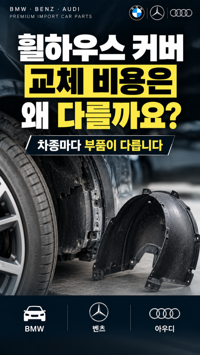 휠하우스 커버 교체 비용이 차종마다 다른 이유
