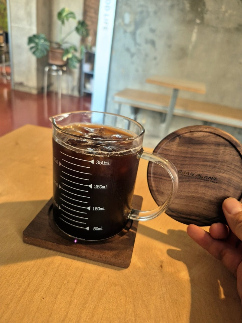 빈플랜트 티코스터 월넛 우드 원목 컵받침, 카페에서 직접 사용해봤어요