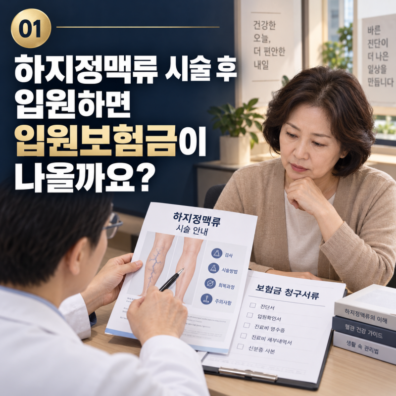 하지정맥류 시술 후 입원하면 입원보험금을 받을 수 있을까요? 심사기준이 달라졌습니다
