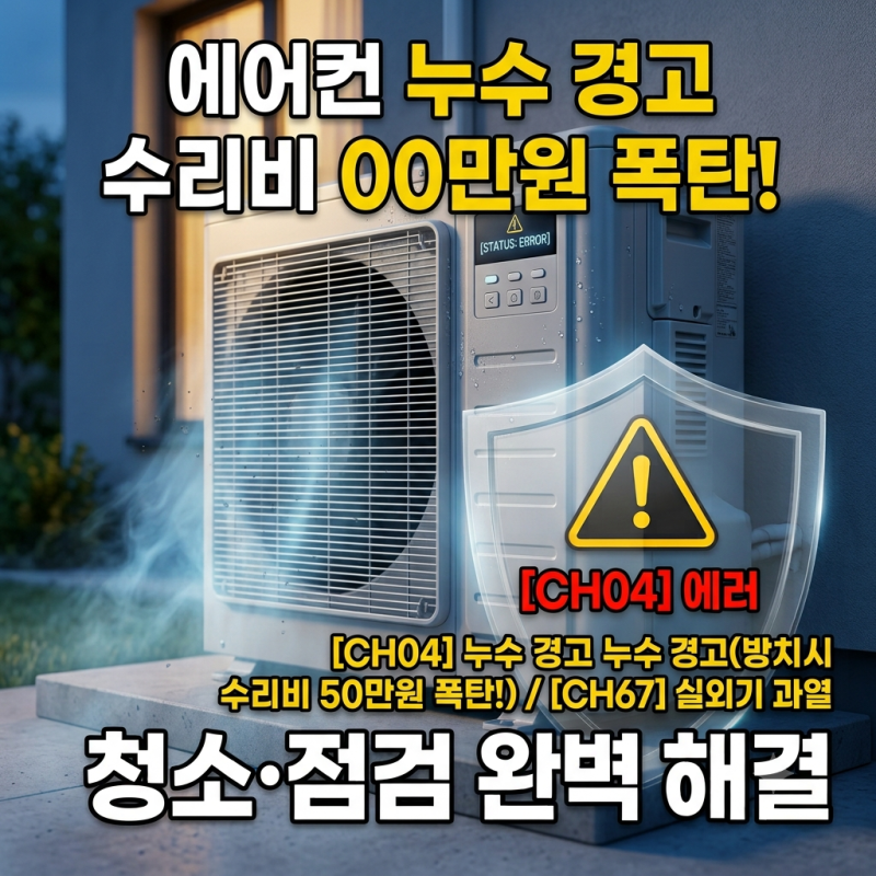 LG 가정용 시스템 에어컨 에러코드 04 (CH04) 2편: 드레인 펌프 교체 비용과 천장 누수 막는 실전....