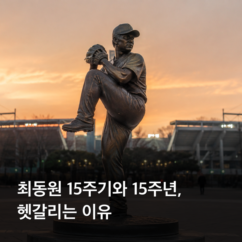 최동원 15주기와 15주년, 헷갈리는 이유