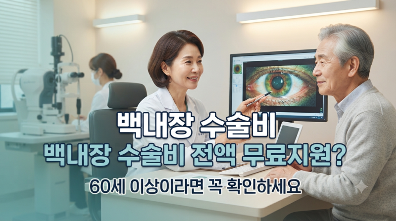 백내장 수술비 전액 무료지원? 60세 이상이라면 꼭 확인하세요