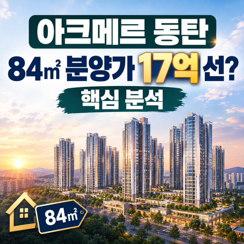 아크메르 동탄 분양가 얼마일까? 84㎡ 예상가격부터 주변 시세까지