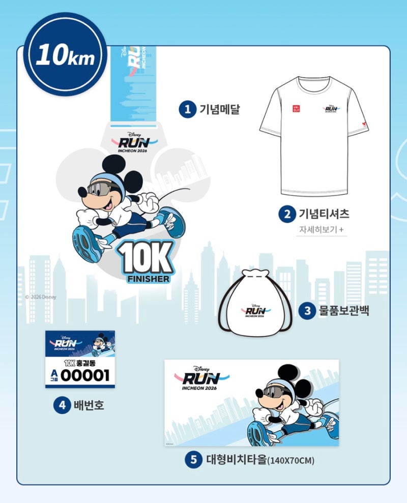 2026 디즈니런 인천 총정리ㅣ코스, 기념품 패키지, 접수/취소 팁, 버추얼런