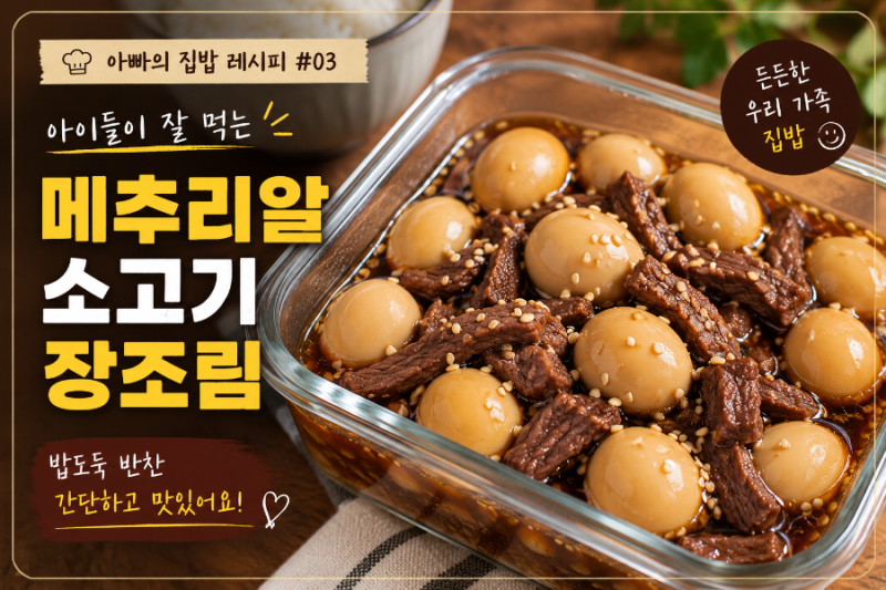 아이들 반찬 메추리알 소고기 장조림 만들기, 간단한 장조림 양념 비율