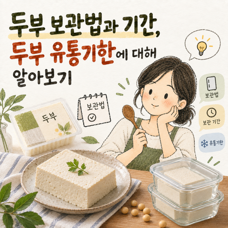 두부 보관법과 기간, 두부 유통기한에 대해 알아보기