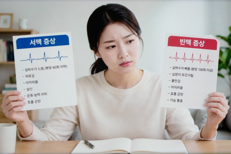 서맥증상 빈맥증상 차이, 심박수와 함께 나타나는 신호