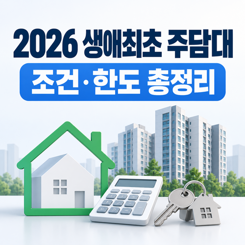 2026 생애최초 주택담보대출 조건·한도｜LTV 70%와 80% 어디에 적용될까?