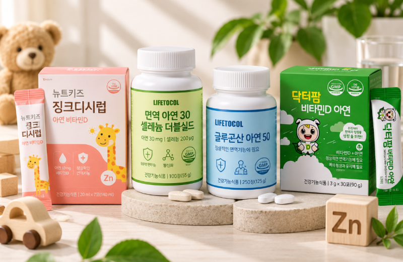아연 영양제 효능 비교 순위 TOP4 추천, 아연 부족 증상 하루 권장량