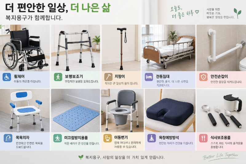 부모님 복지용구 어떤 것이 필요할까요?｜종류와 선택방법 총정리