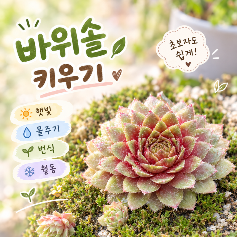 바위솔 키우기｜다육이 물주기부터 번식·월동까지 초보자 관리법