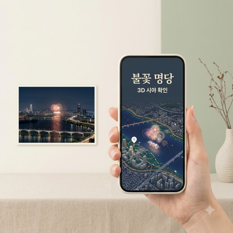 Spotts fireworks 불꽃축제 명당 3D 지도 활용법과 시야각 확인 팁