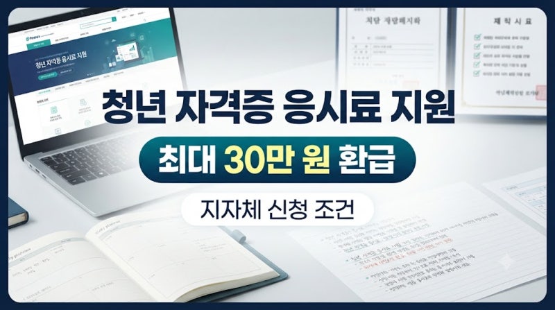 2026 청년 자격증 응시료 지원 지자체별 신청 조건과 10만 원 환급 방법