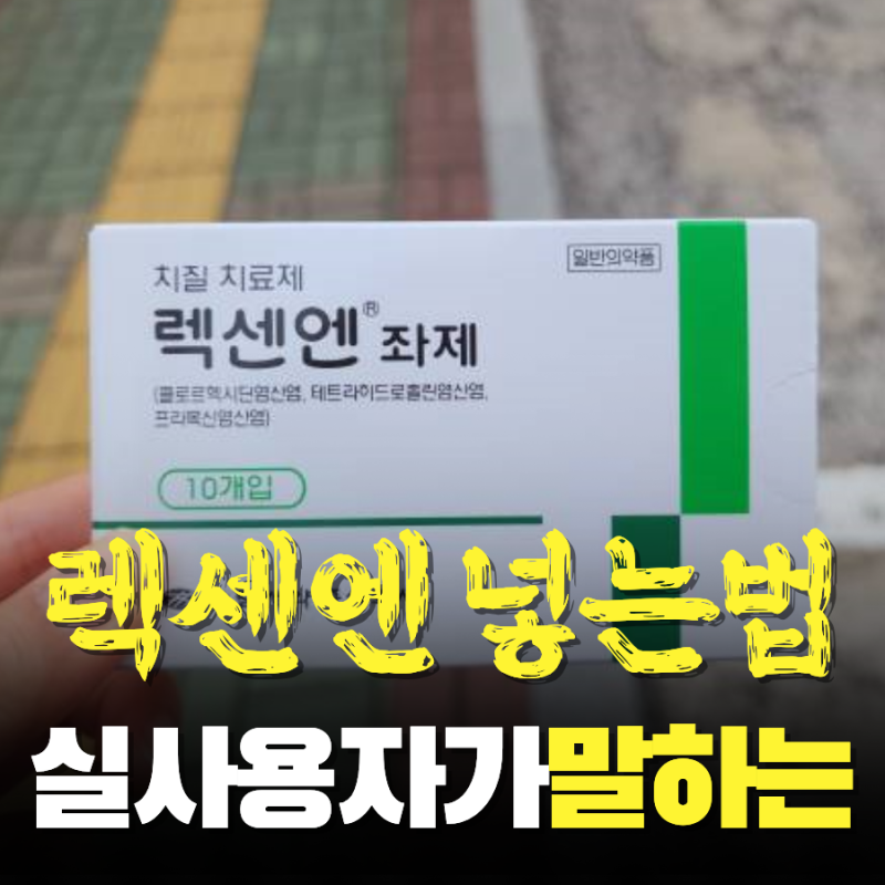 렉센엔 넣는법 2년 실사용자가 알리는 좌약