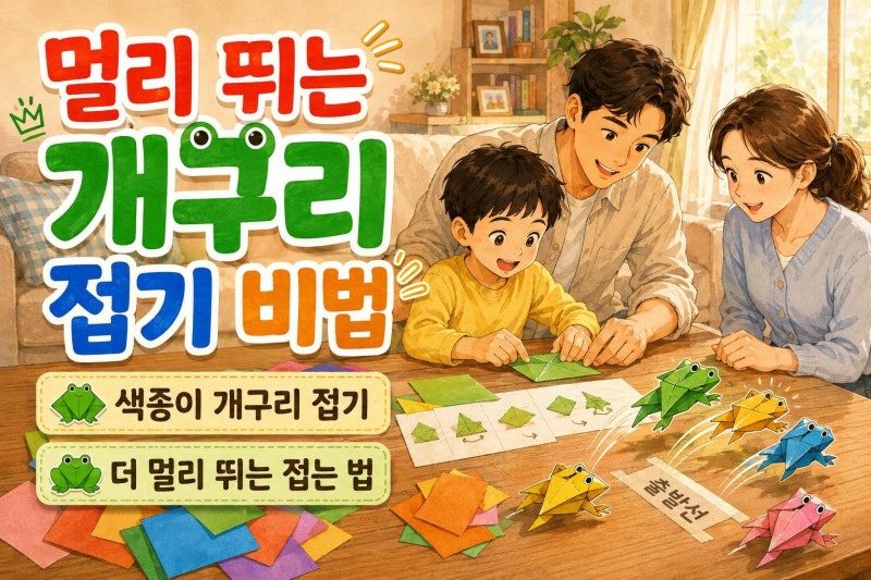 색종이 개구리 접기 제대로 하면 더 멀리 뛴다: 3분 완성 점프 비법