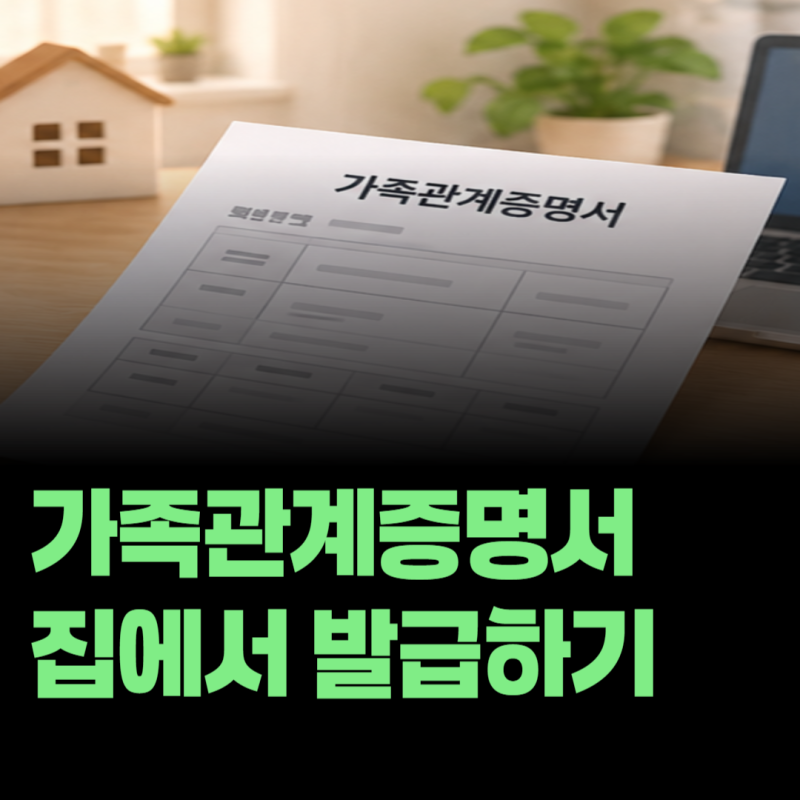 정부24에서 가족관계증명서 인터넷으로 발급받는 방법