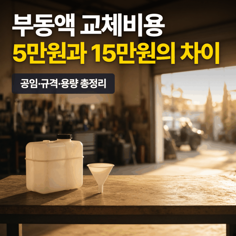 부동액 교체비용 5만원과 15만원의 차이