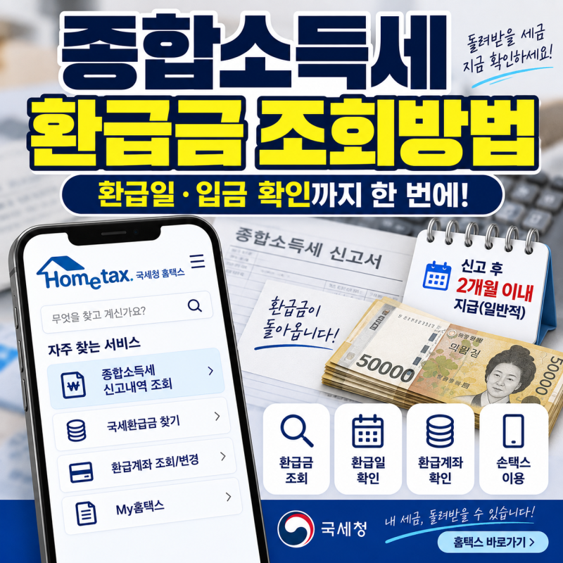 종합소득세 환급금 조회방법｜환급일·입금 확인하기