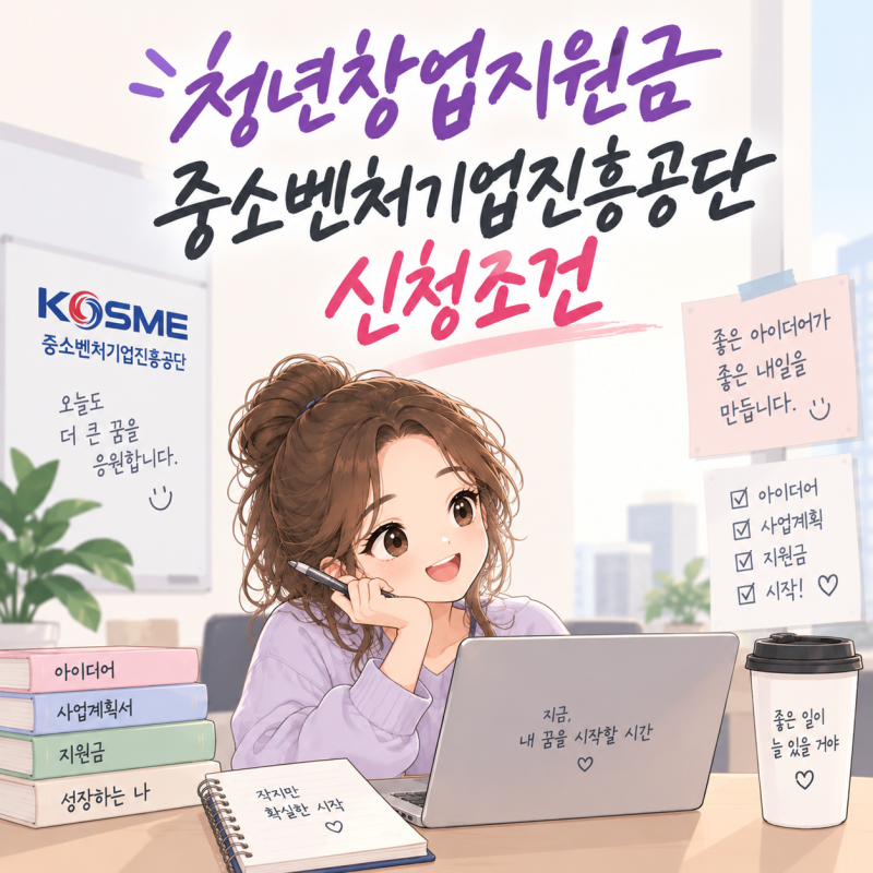 청년창업지원금 중소벤처기업진흥공단 신청조건