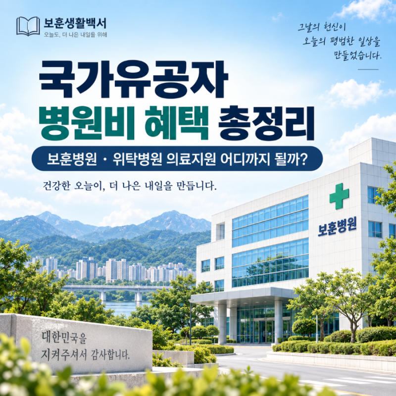 2026 국가유공자 의료지원 총정리보훈병원·위탁병원 진료비 감면 혜택