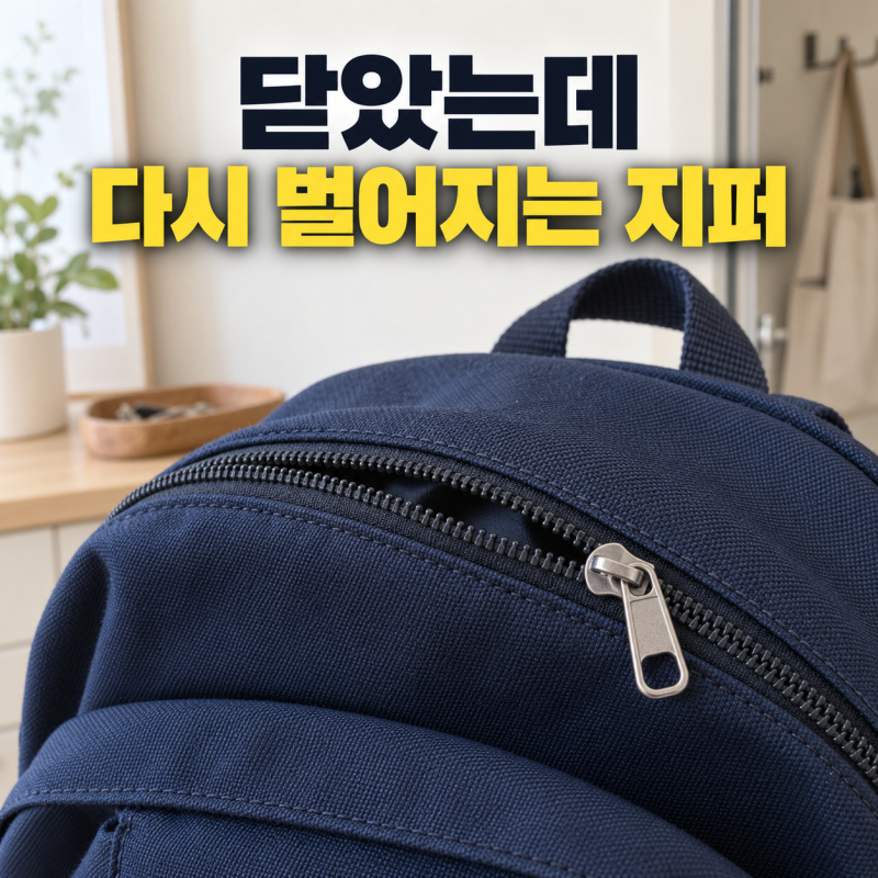 가방 지퍼가 닫아도 다시 벌어진다면?｜슬라이더 고장 확인·수선 기준