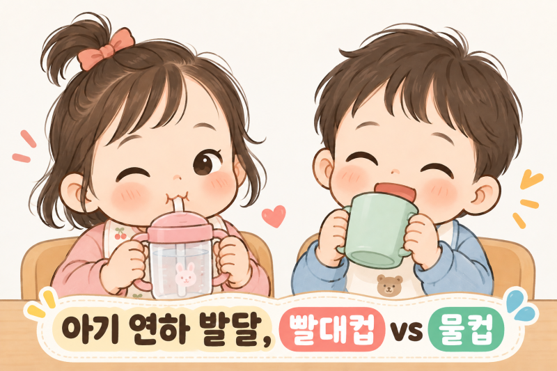 아기 물컵 언제부터? 빨대컵에서 일반컵으로 바꾸는 시기와 컵 마시기 발달