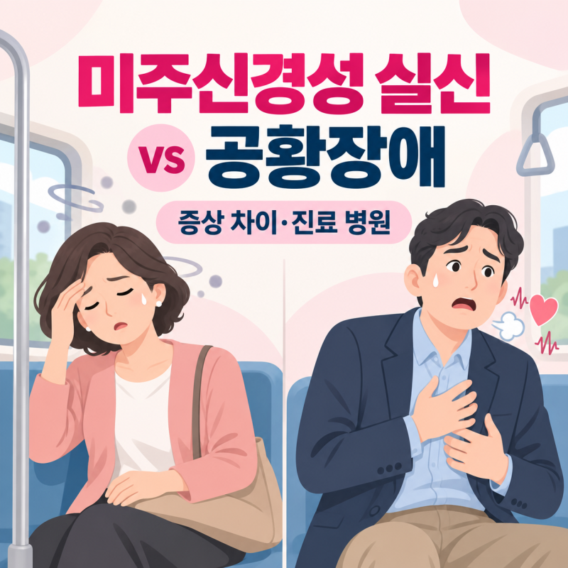 미주신경성 실신과 공황장애 증상 차이 및 진료 병원 총정리