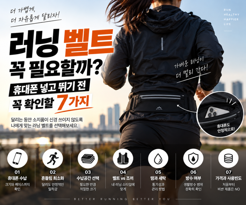러닝 벨트 꼭 필요할까? 휴대폰 넣고 뛰기 전 꼭 확인할 7가지