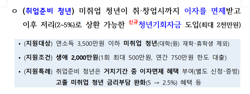 "취준생 2000만원 지원" 청년기회자금 무이자 대출