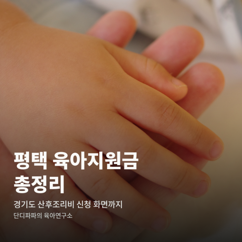 평택 육아지원금 총정리, 경기도 산후조리비 신청 화면까지 9월마감임박