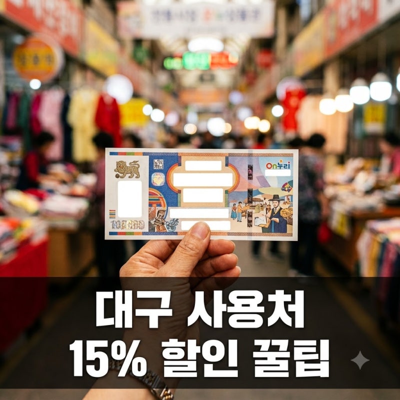 15% 할인인데 설마 아직도? 대구온누리상품권사용처 찾기 전 꼭 봐야 할 꿀팁