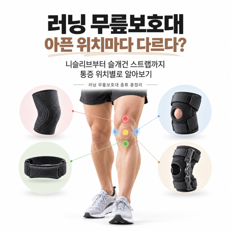 러닝 무릎보호대 아무거나 착용하면 될까? 아픈 부위별 보호대 종류 정리
