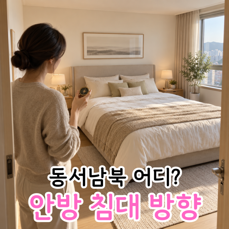 안방 침대 방향 풍수지리 상 머리는 어디로 두면 좋을까?